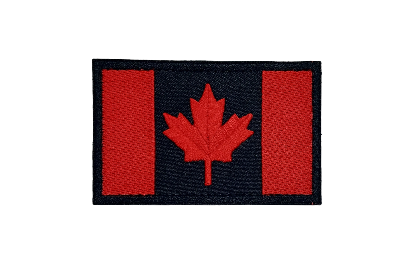 Canadian Flag-Black, Red, Velcro