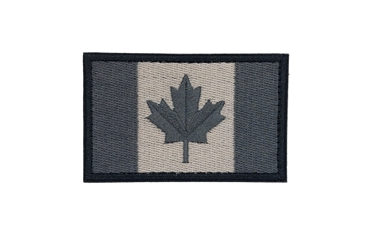 Canadian Flag-Grey, Velcro,