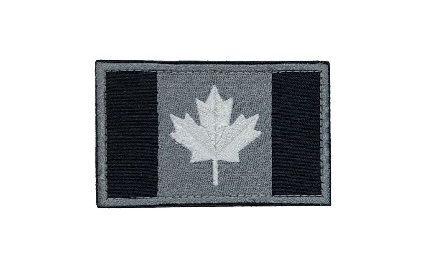 Canadian Flag-Black, Grey, White, Velcro